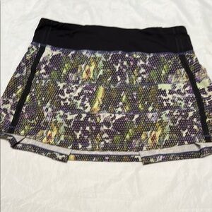 lululemon athletica Green Black Mini Skater Skorts